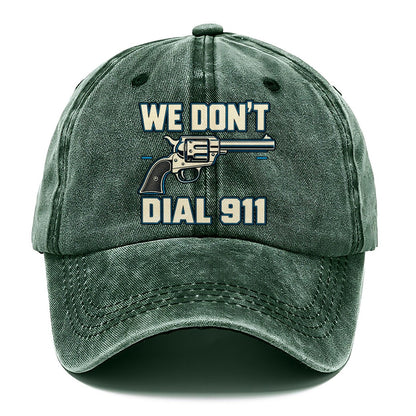 Technical Grid We Don't Dial 911 Classic Cap – Forest Mist