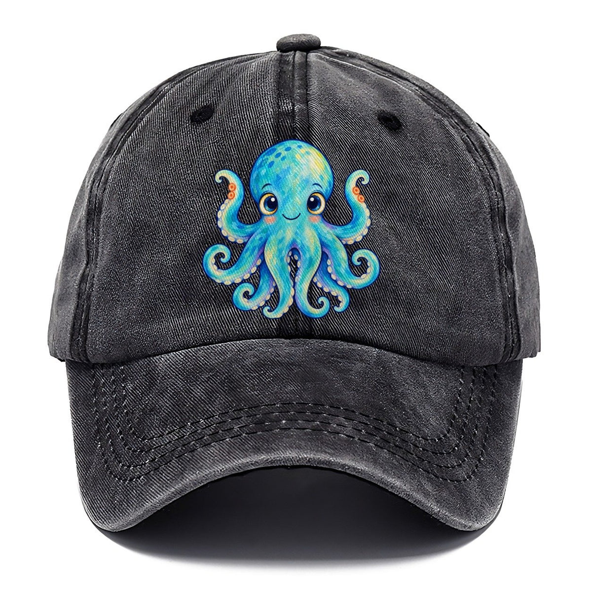 Octopus Curious Wave Sea Sprite Classic Cap – Graphite