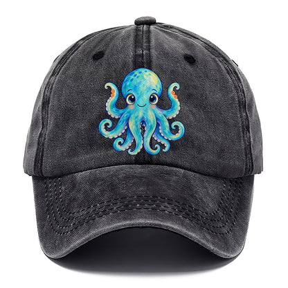 Octopus Curious Wave Sea Sprite Classic Cap – Graphite
