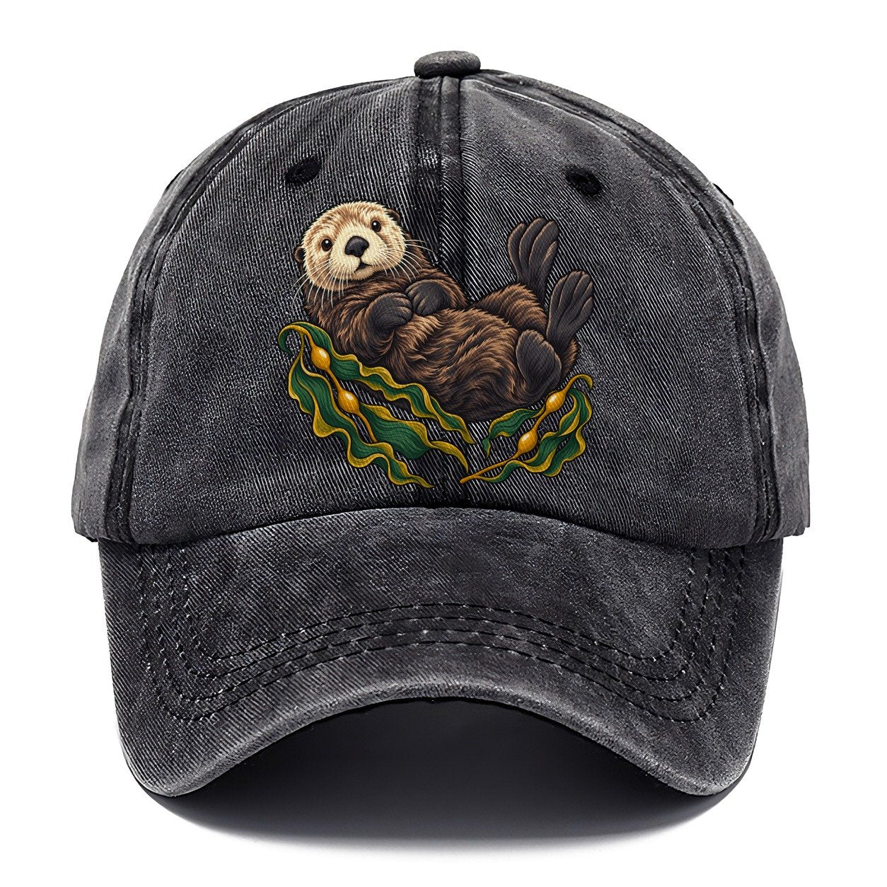 Sea Otter And Bull Kelp Canada Cultural Icons Classic Cap – Graphite