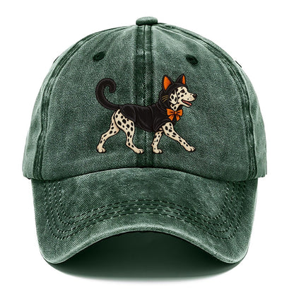 One Dalmatian In Halloween Costume Black Cat Costume With Felt Ears And A Long Curled Tail Halloween Dog Parade Classic Cap – Forest Mist