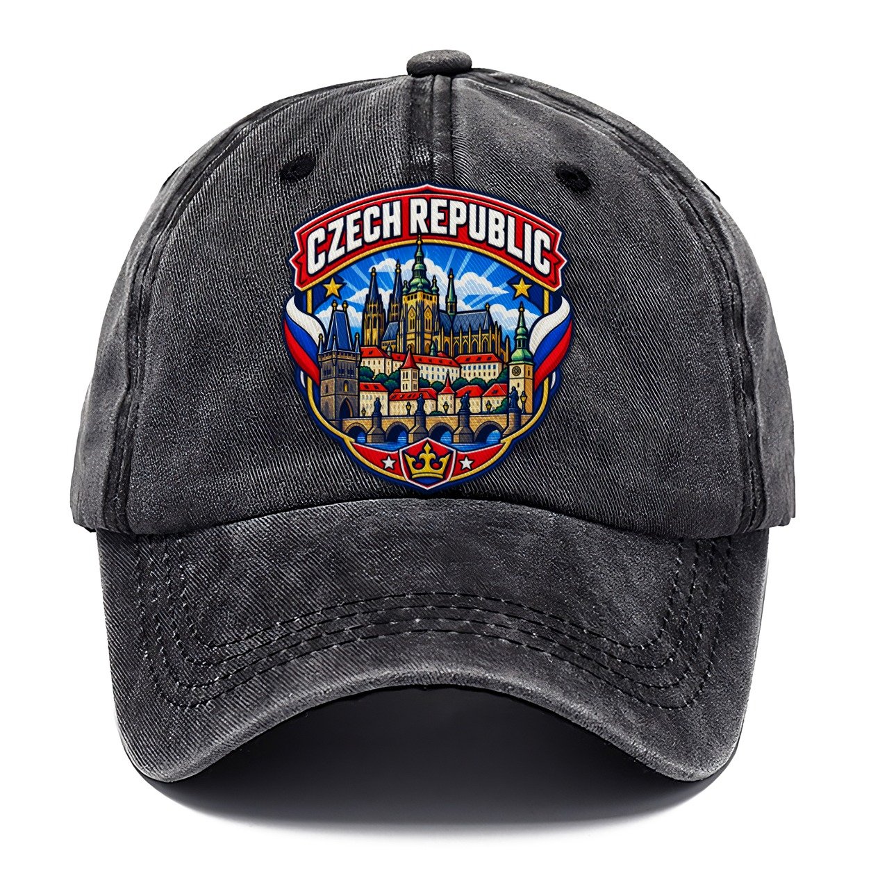 Czech Republic Retro Badge Country Logos Classic Cap – Graphite