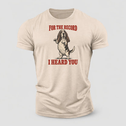 Basset Hound Dog Declarations Cotton T-Shirt – Sand