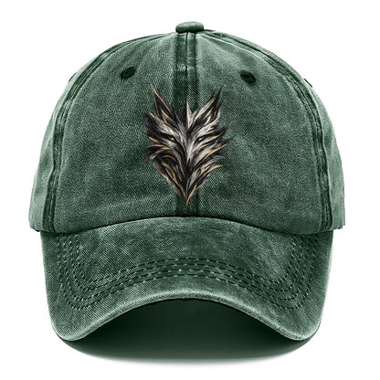 Black Gold Wolf Face Classic Cap – Forest Mist