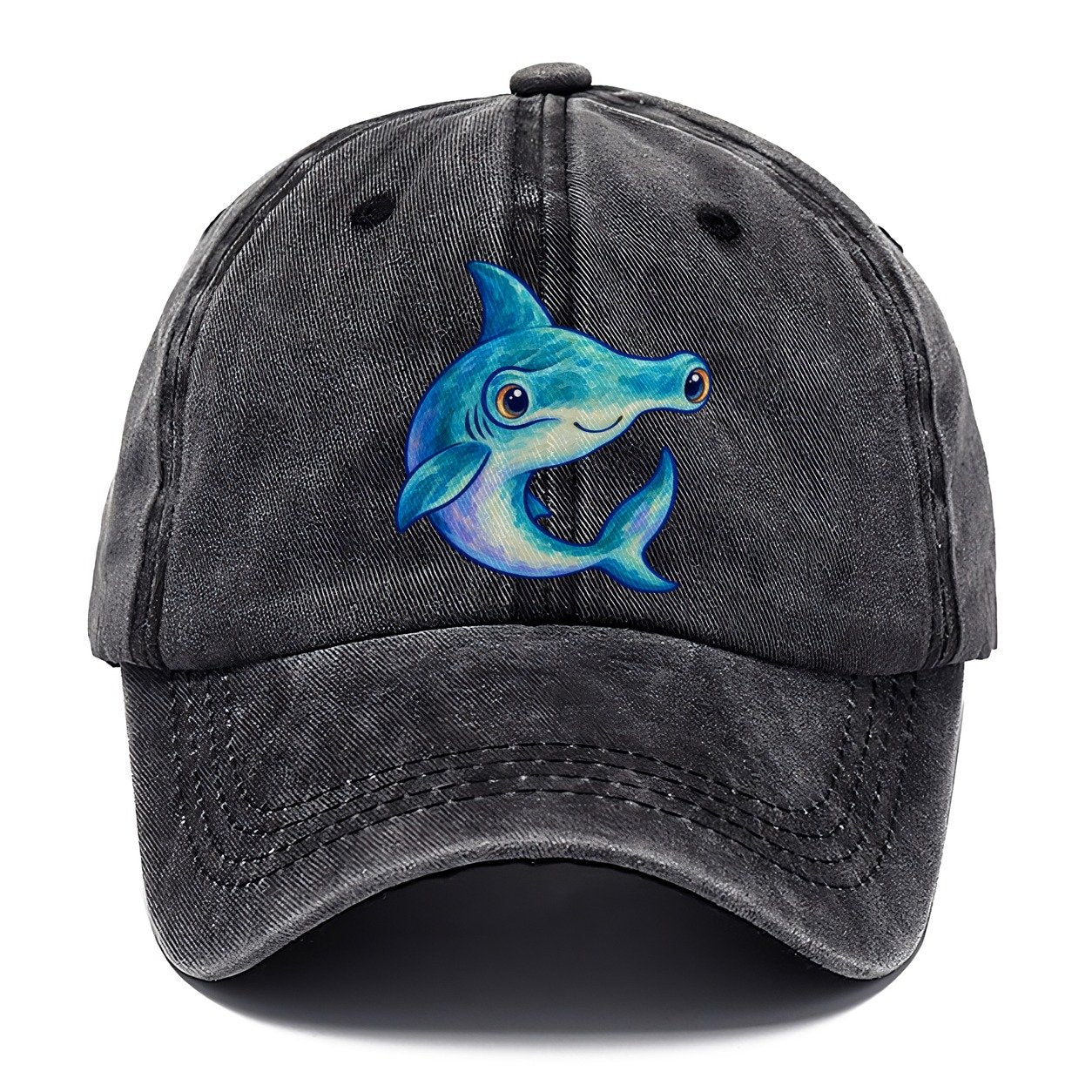 Hammerhead Shark Crescent Turn Sea Sprite Classic Cap – Graphite