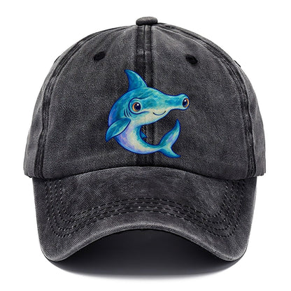 Hammerhead Shark Crescent Turn Sea Sprite Classic Cap – Graphite