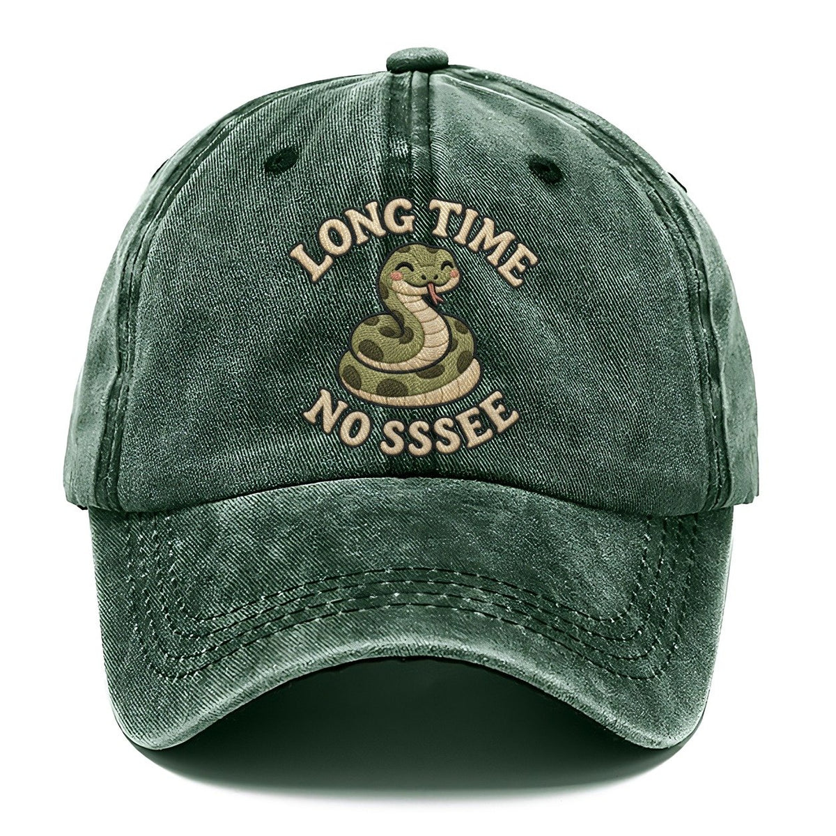 Snake Animal Puns Classic Cap – Forest Mist