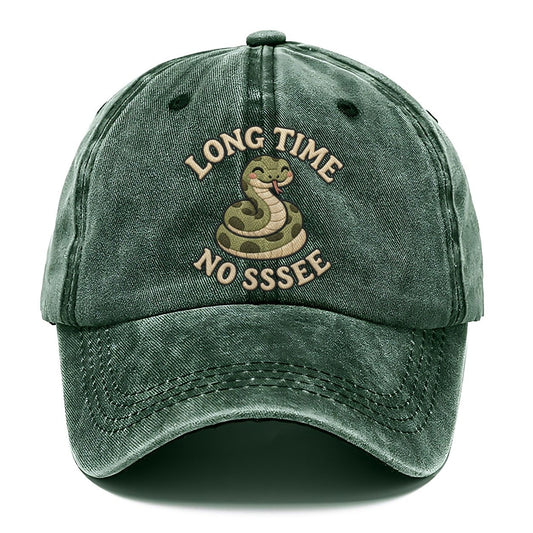 Snake Animal Puns Classic Cap – Forest Mist
