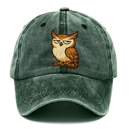Grumpy Owl on Branch Classic Cap – Forest Mist