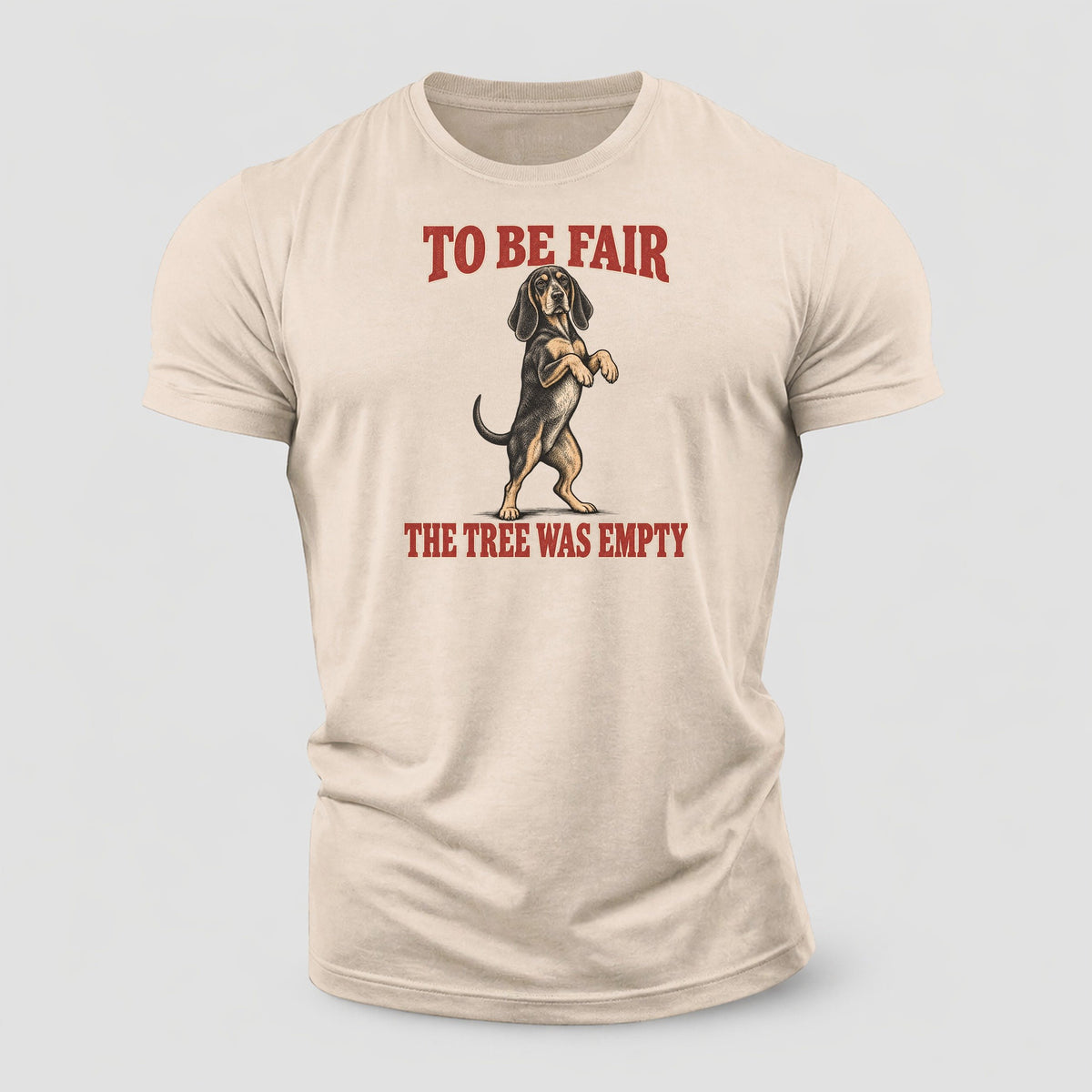 Black And Tan Coonhound Dog Declarations Cotton T-Shirt – Sand