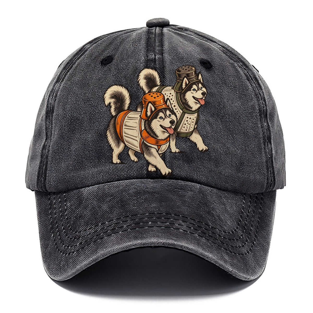 2 Huskys In Halloween Costumes Hdp 17 Parade Lineup Halloween Dog Parade Classic Cap – Graphite