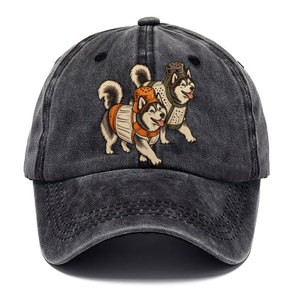 2 Huskys In Halloween Costumes Hdp 17 Parade Lineup Halloween Dog Parade Classic Cap – Graphite