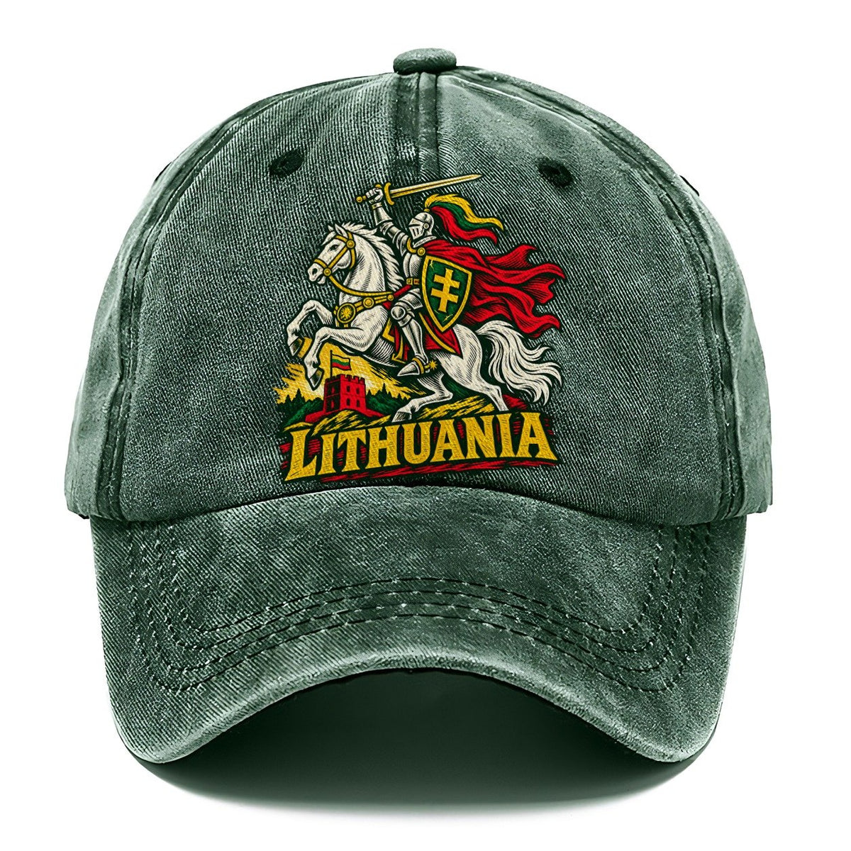 Lithuania Woodcut Badge Classic Cap – Forest Mist