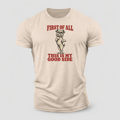 Brussels Griffon Dog Declarations Cotton T-Shirt – Sand