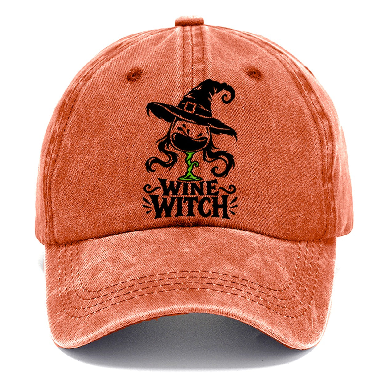 Wine Witch Slogan Witch Magic Classic Cap – Terracotta Clay