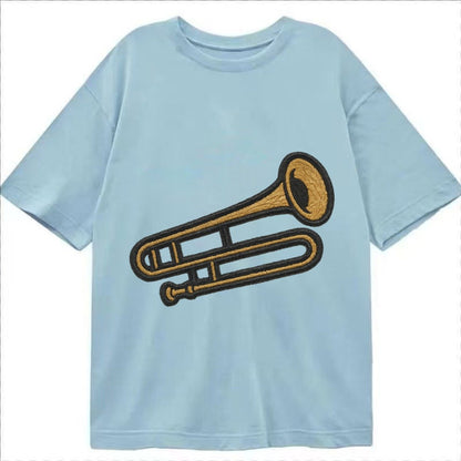 Trombone Brass Trombone With Slide And Bell Classic T-shirt – Light Blue