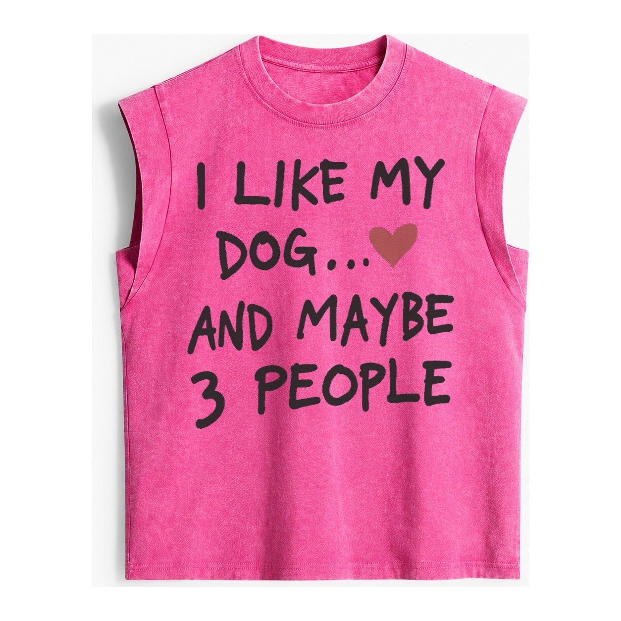 Dog Maybe 3 People Vintage Washed Tank – Pink