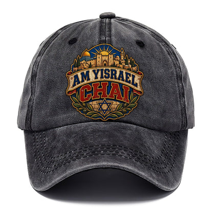 Am Yisrael Chai Lettering Jerusalem Classic Cap – Graphite