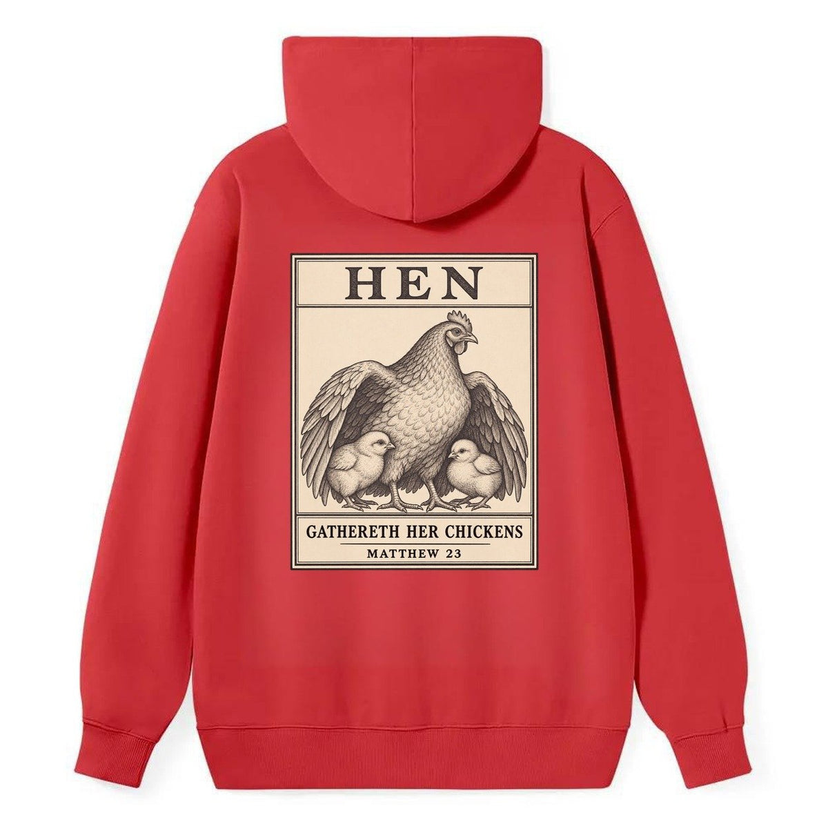 Hen Specimen Plate Creature Canticle Classic Pullover Hoodie – Red