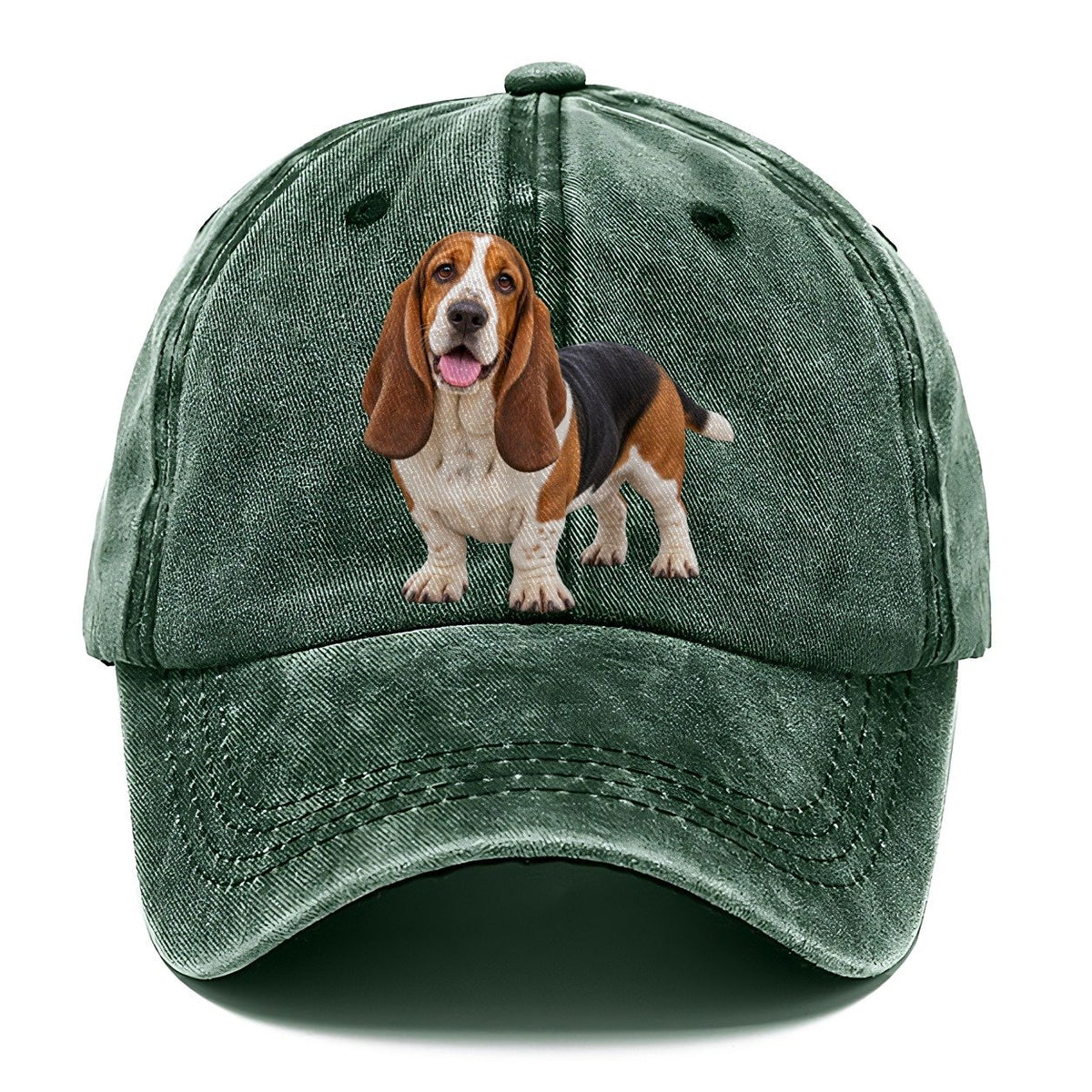Basset Hound Standing Top Breeds Classic Cap – Forest Mist