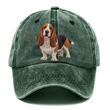 Basset Hound Standing Top Breeds Classic Cap – Forest Mist