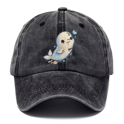 Beluga Whale Bubble Rise Sea Sprite Classic Cap – Graphite