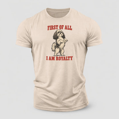 Shih Tzu Dog Declarations Cotton T-Shirt – Sand