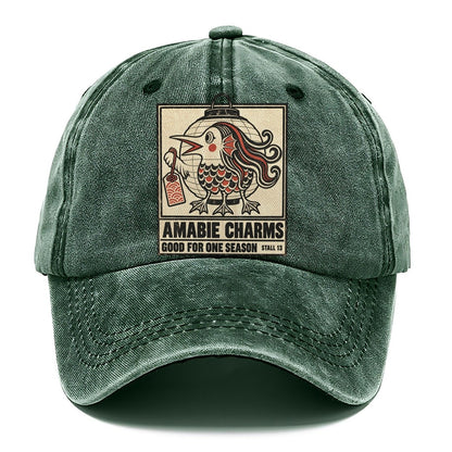 Amabie Charms Yokai Night Market Classic Cap – Forest Mist