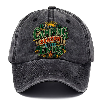 Camping Season Never Ends Retired Living Classic Cap – Graphite