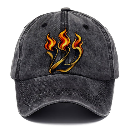 Shin Letter Flame Judaism Heritage Classic Cap – Graphite