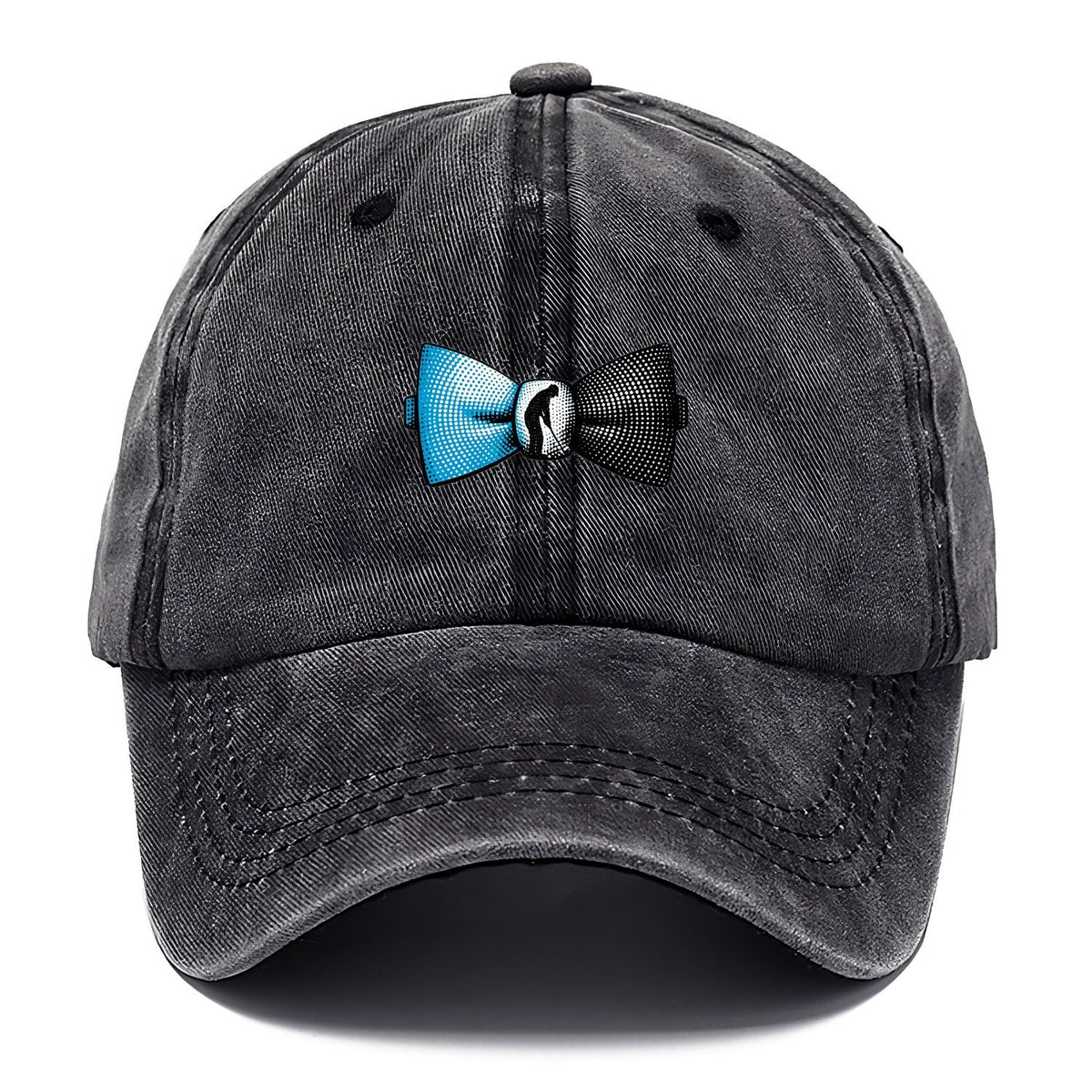 Blue Halftone Golf Bow Tie Classic Cap – Graphite