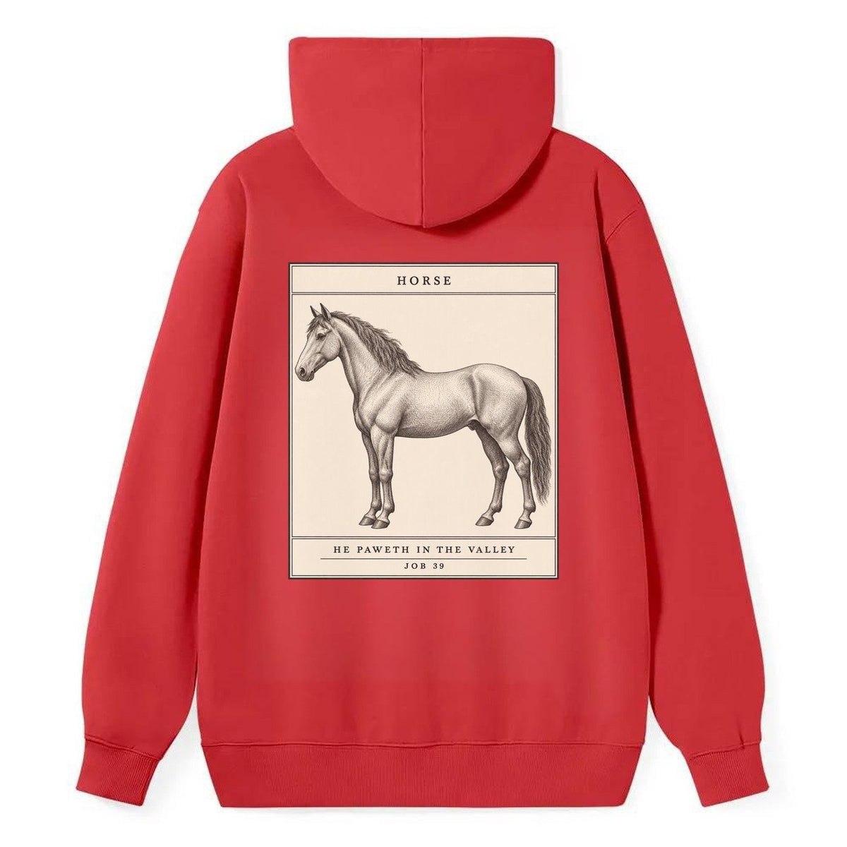 Horse Specimen Plate Creature Canticle Classic Pullover Hoodie – Red
