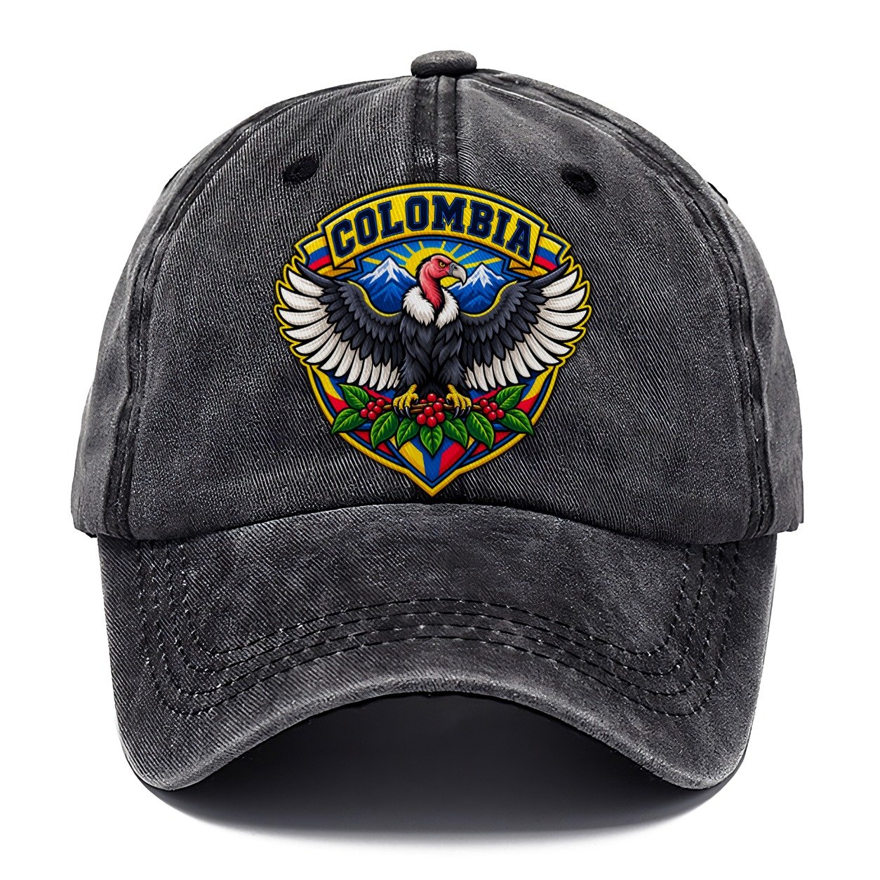 Colombia Retro Badge Country Logos Classic Cap – Graphite