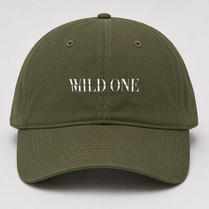 Wild One Mild One Split Feelings Baseball Cap – Army Green