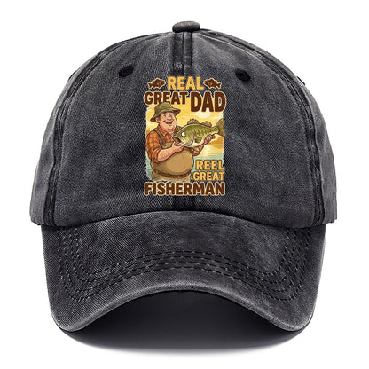 Real Great Dad Reel Great Fisherman Classic Cap – Graphite