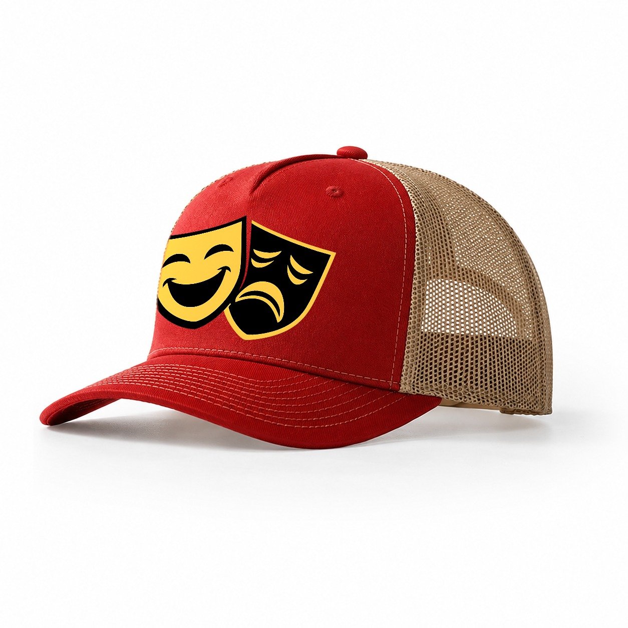 Golden Duality Of Theater Ac39f189b447 1770611732078 Trucker Hat – Red-Khaki