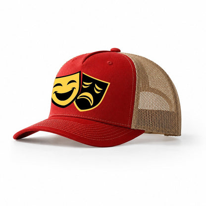 Golden Duality Of Theater Ac39f189b447 1770611732078 Trucker Hat – Red-Khaki