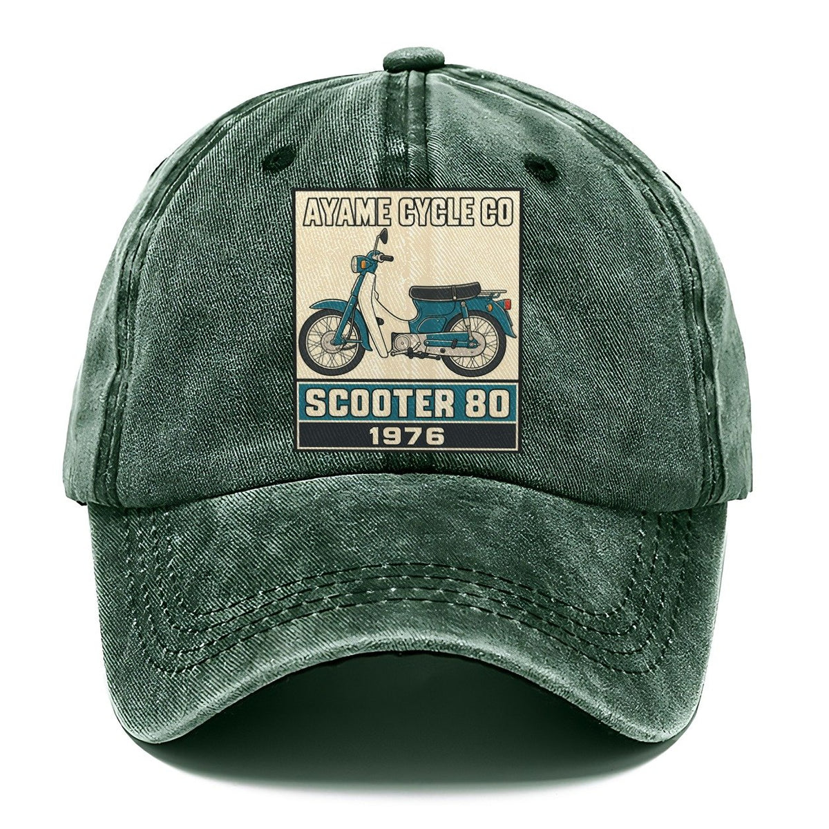 Ayame Scooter 80 Showa Speed Plates Classic Cap – Forest Mist
