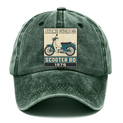 Ayame Scooter 80 Showa Speed Plates Classic Cap – Forest Mist