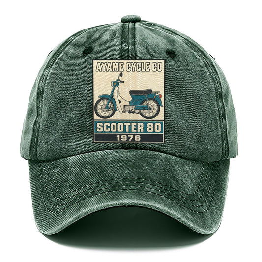 Ayame Scooter 80 Showa Speed Plates Classic Cap – Forest Mist