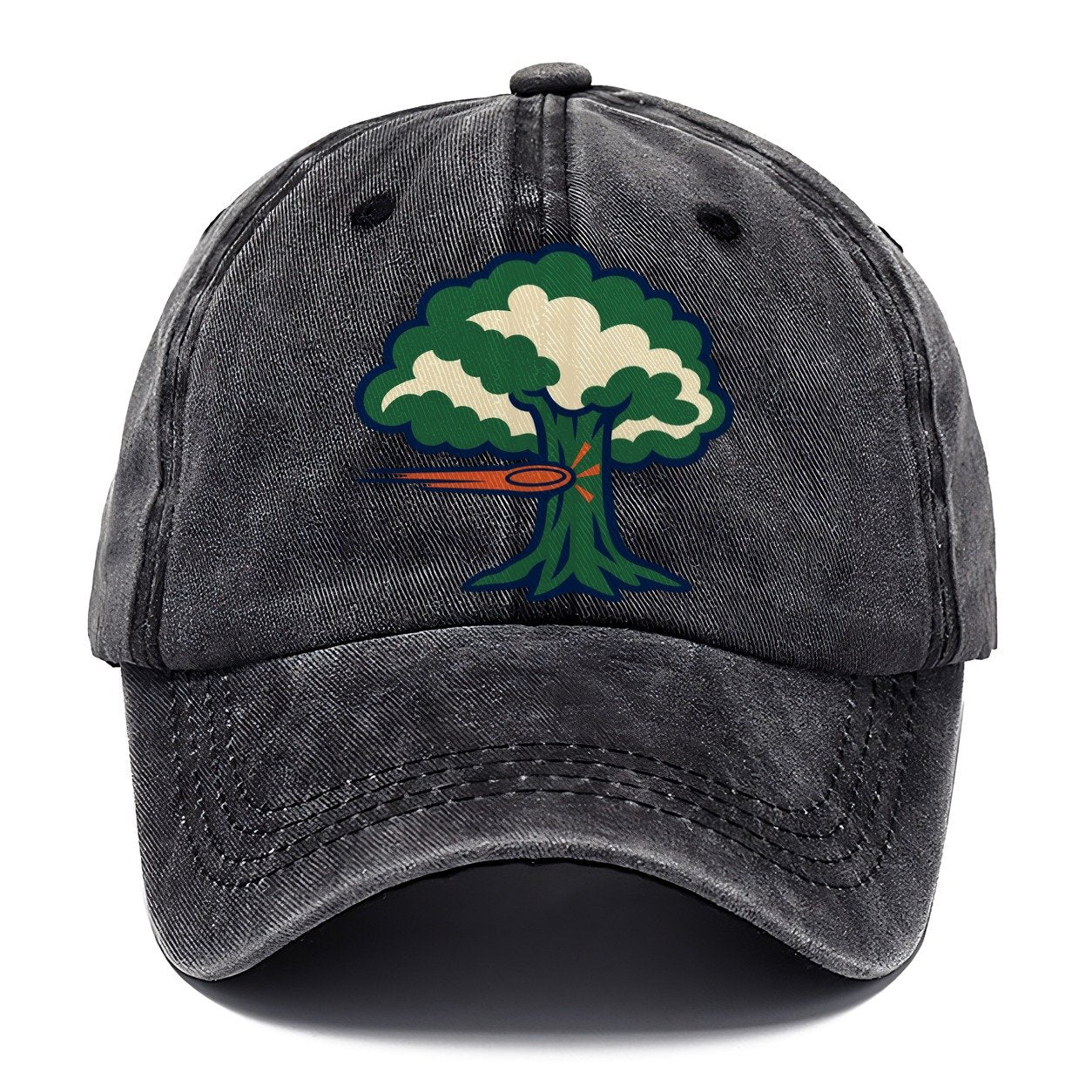 Tree Impact Diagram Disc Golf Classic Cap – Graphite