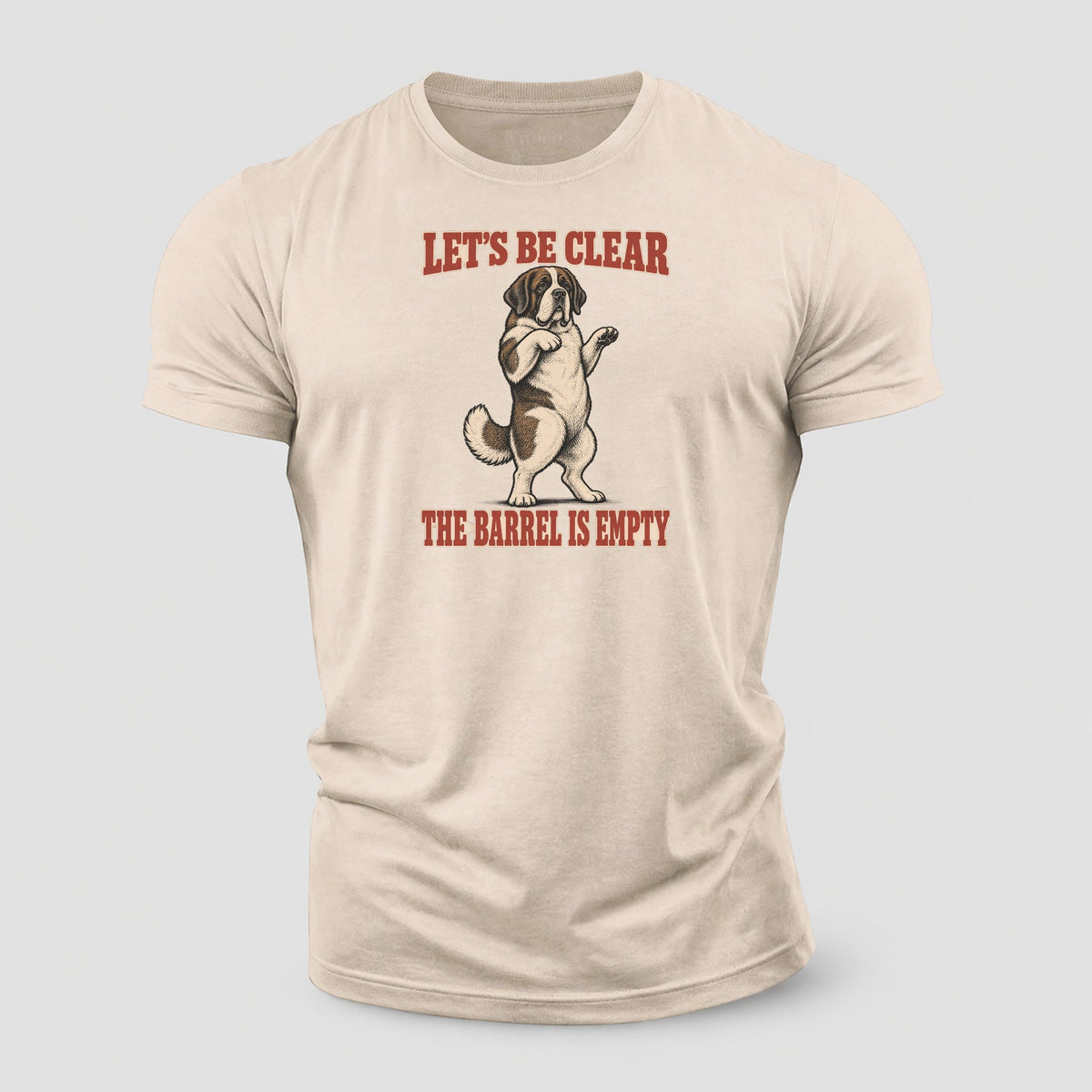 Saint Bernard Dog Declarations Cotton T-Shirt – Sand