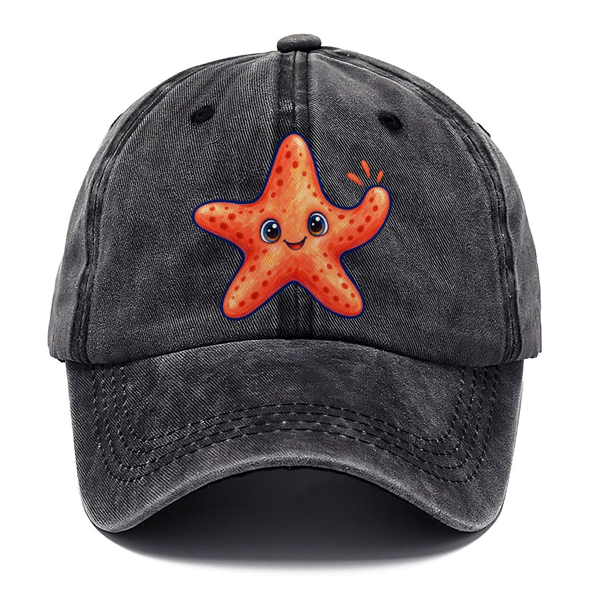 Starfish Front Cheer Sea Sprite Classic Cap – Graphite