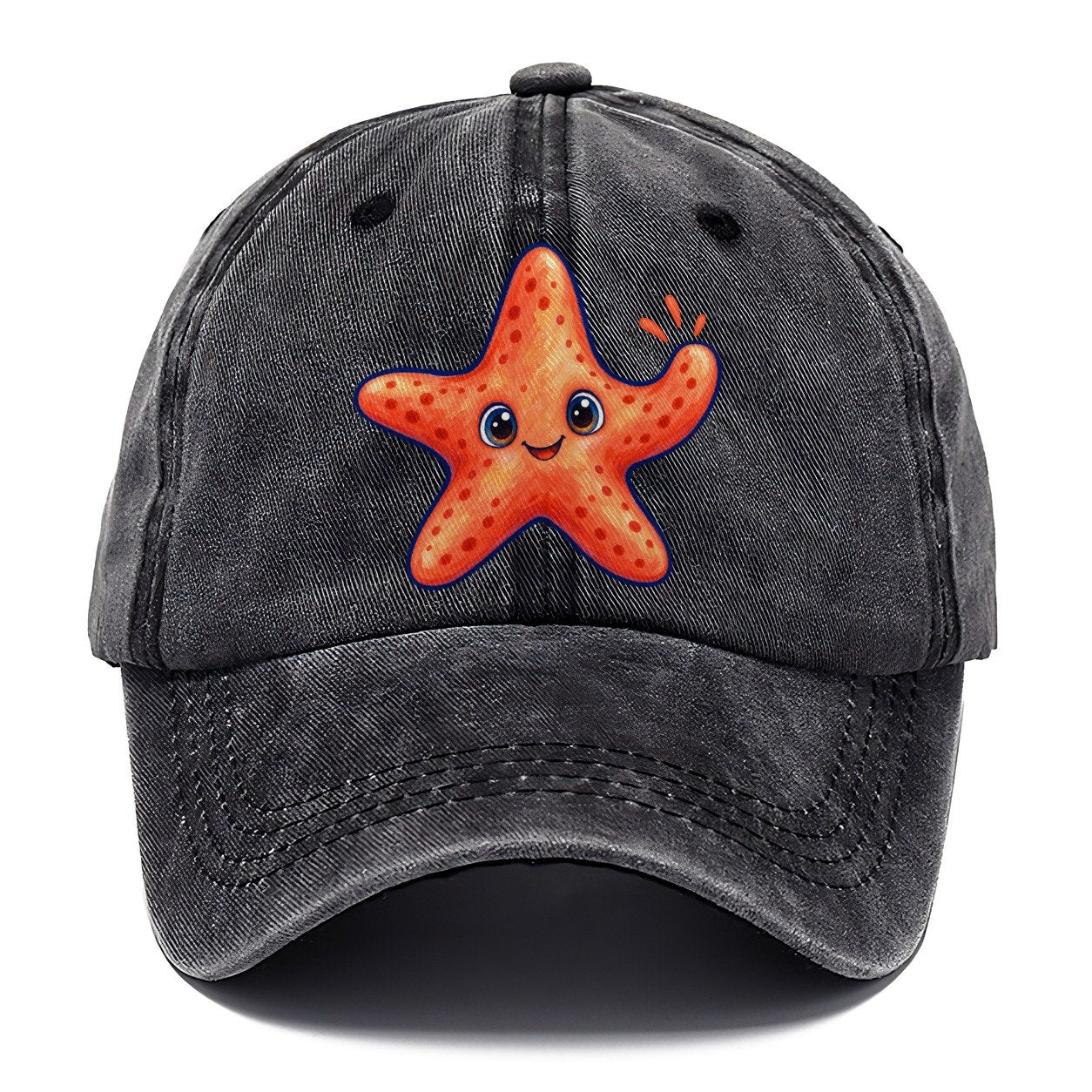 Starfish Front Cheer Sea Sprite Classic Cap – Graphite