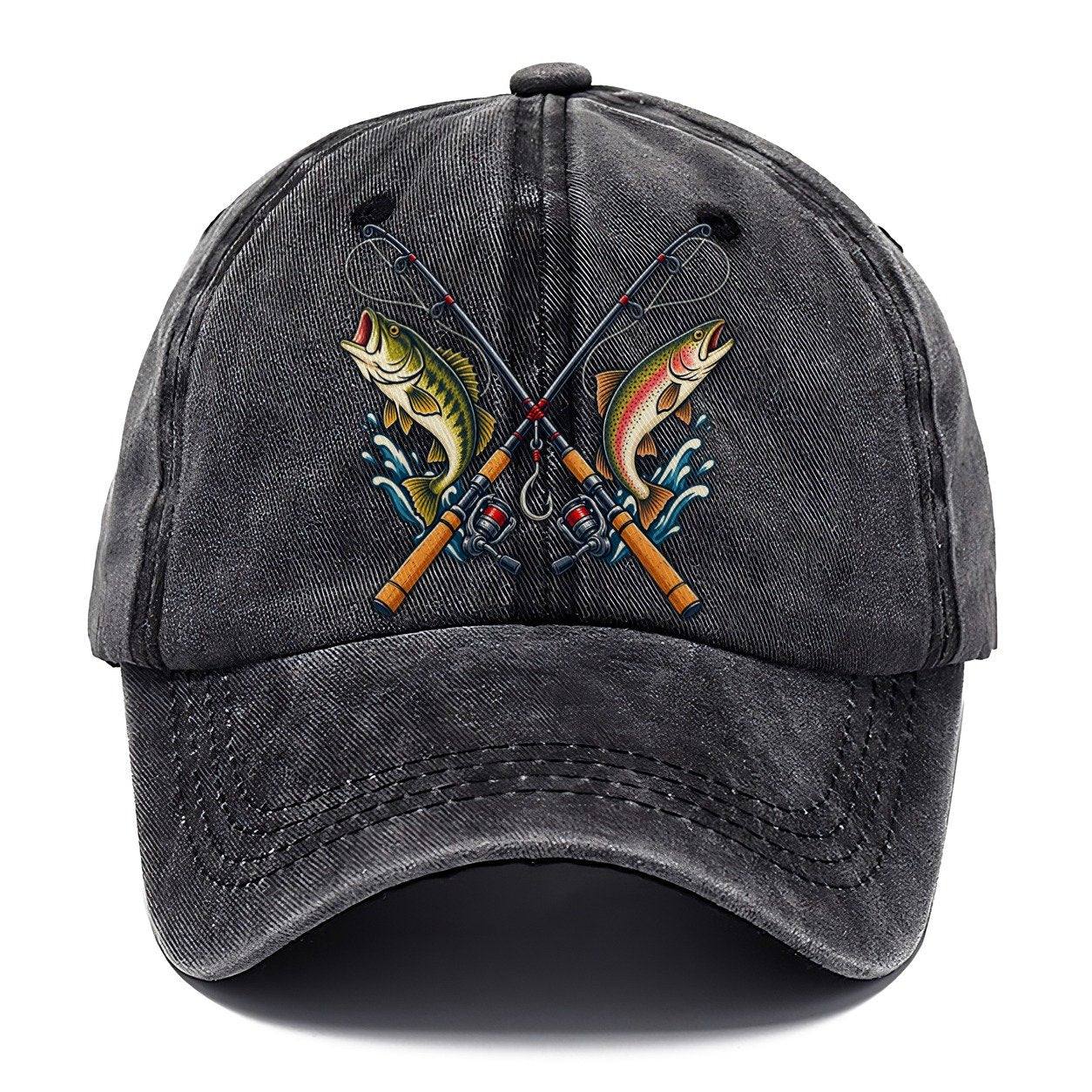 Crossed Rods Fishing Elegant Classic Cap – Graphite