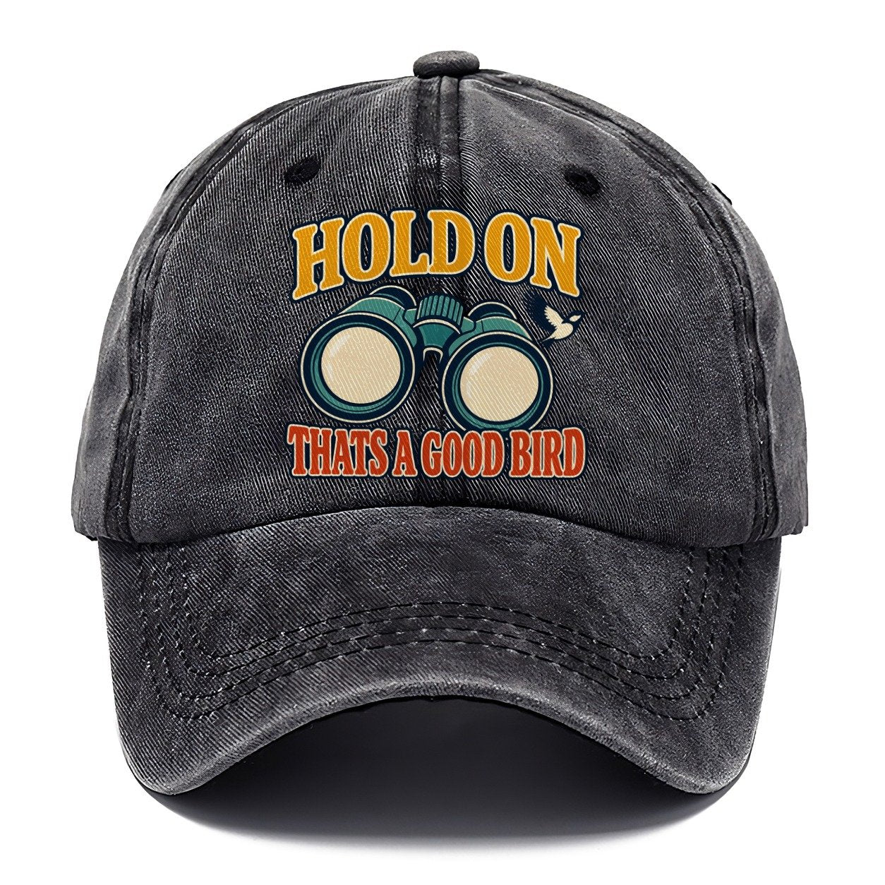 Hold On Thats A Good Bird Birdwatching Classic Cap – Graphite