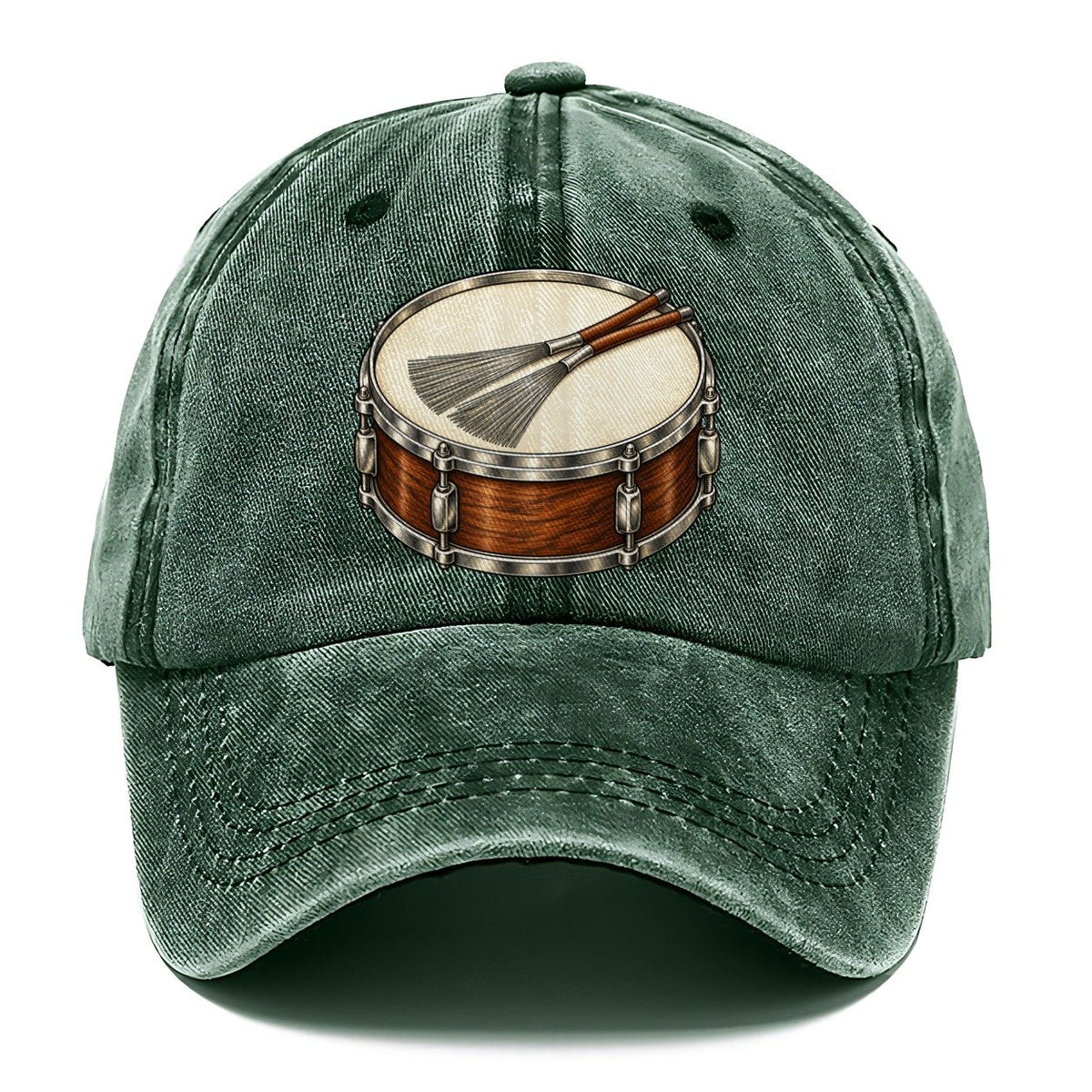 Snare With Resting Brushes Pastimes Companions Classic Cap – Forest Mist
