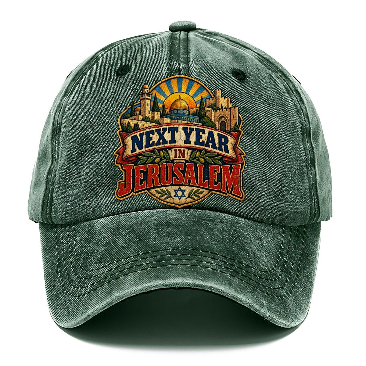 Next Year In Jerusalem Jerusalem Classic Cap – Forest Mist