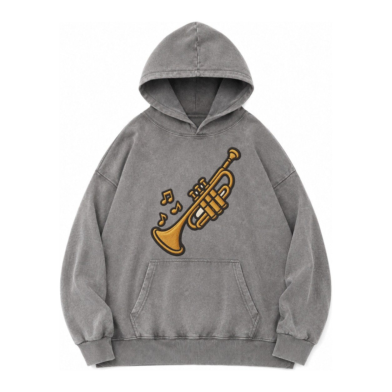 Trumpet Vintage Washed Hoodie – Grey