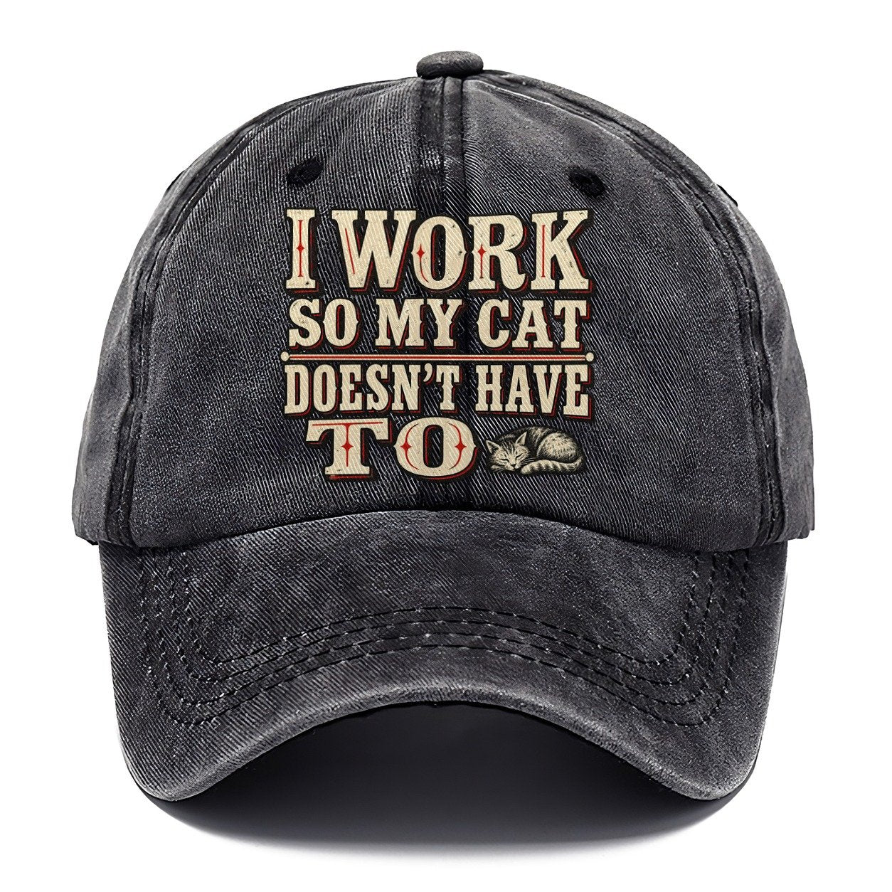 I Work So My Cat Doesn T Have To American Wit Classic Cap – Graphite